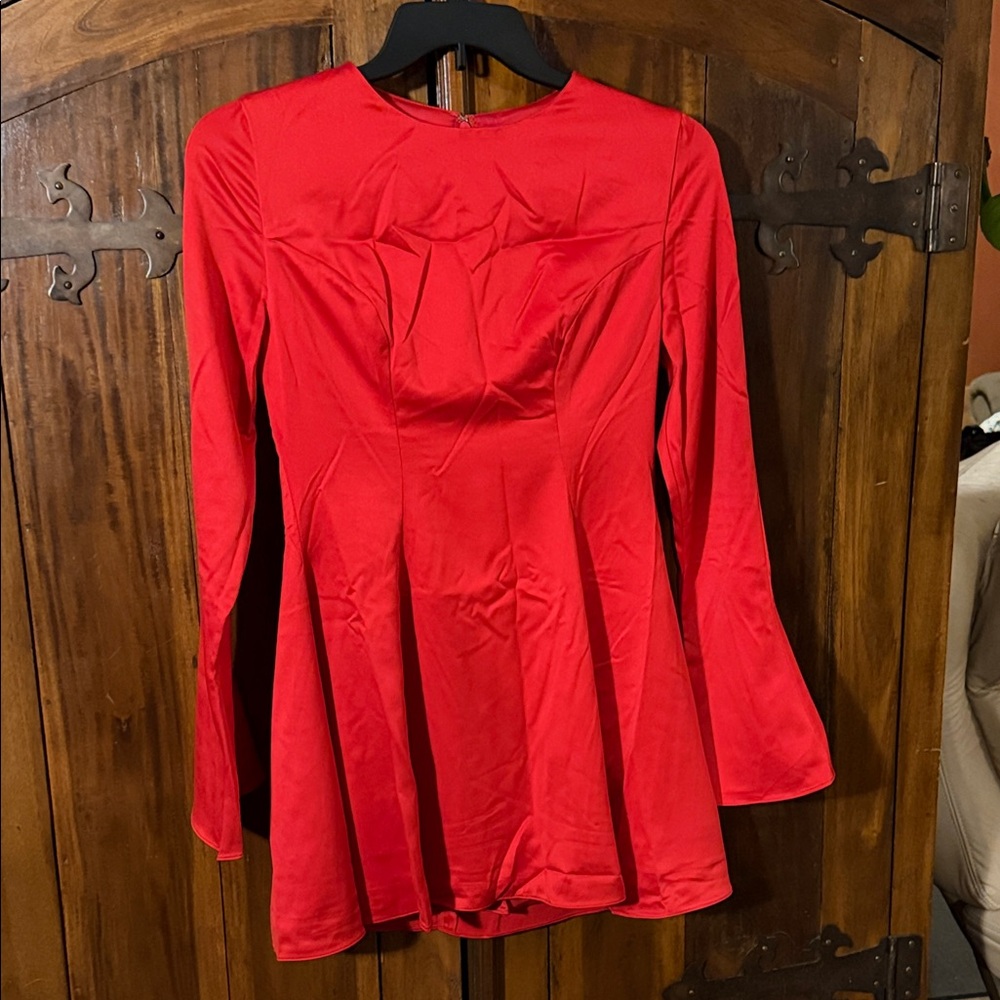 House of CB - Sacha - Red Satin Minidress